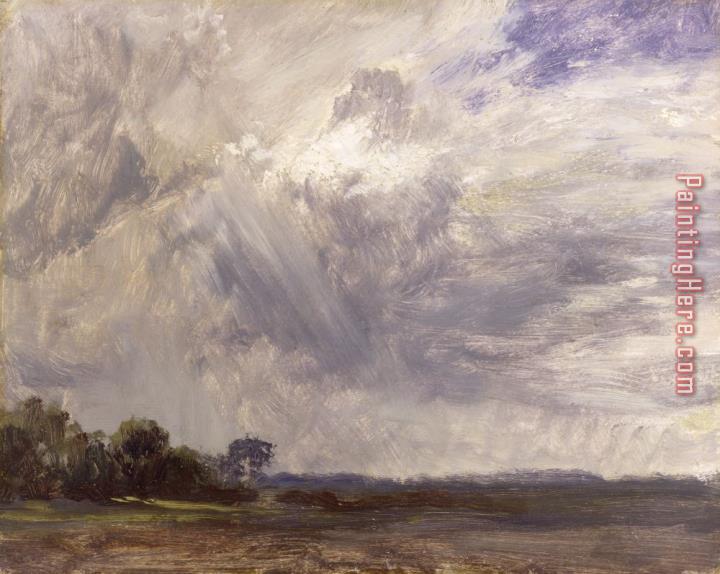John Constable Landscape with Grey Windy Sky